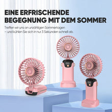 Load image into Gallery viewer, Portable fan with digital display