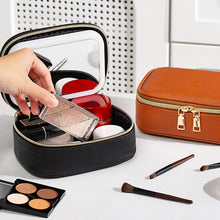 Load image into Gallery viewer, Dopamine Color PU Waterproof Makeup Bag with LED Touch Light &amp; Detachable Mirror