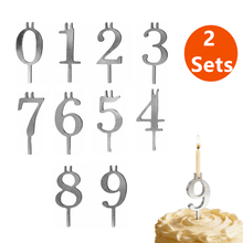 Load image into Gallery viewer, Reusable Number Birthday Candle Holder Set