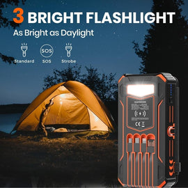 Sakerplus Wireless Portable 30000 Solar Charger Power Bank