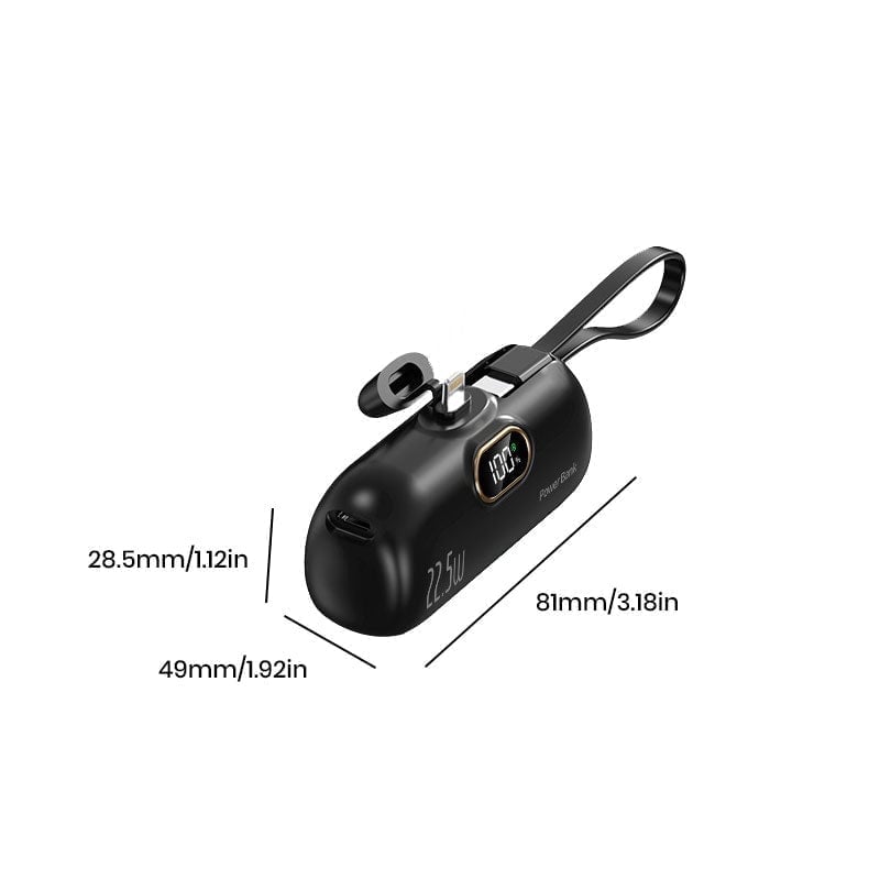 Mini Portable Charger with Built-in Cable