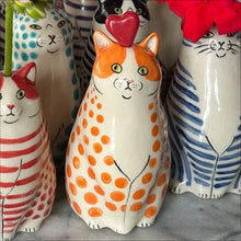 Load image into Gallery viewer, Sank Polka Dot Cat Vase
