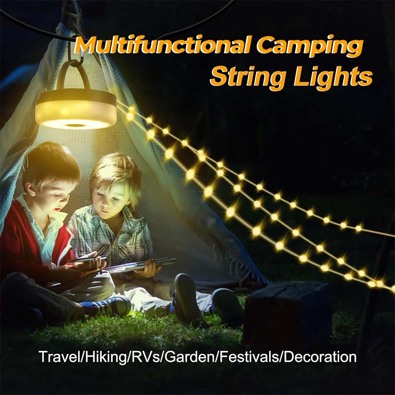 Camping String Lights—Dual Mode: Warm & Color Light