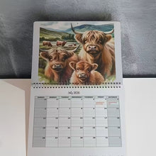 Load image into Gallery viewer, Highland Cow Calendar 2026
