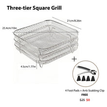 Load image into Gallery viewer, 3-Layer Stackable Air Fryer Rack