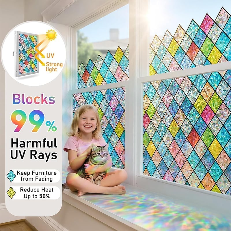 Holographic PVC Window Privacy Film