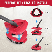 Load image into Gallery viewer, Triangular Disc Floor Brush Rotating Mop Head