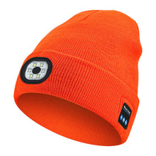 Load image into Gallery viewer, Bluetooth Beanie with LED Light &amp; Removable Speakers