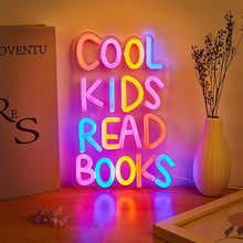 Load image into Gallery viewer, Cool Kids Read Books Neon Sign
