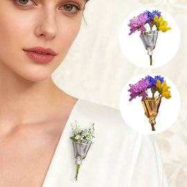 Wearable Flower Bouquet Clip Brooch