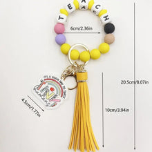Load image into Gallery viewer, Creative Letter Pattern Silicone Bracelet Keychain