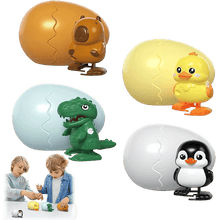 Load image into Gallery viewer, Pop-Surprise Easter Eggs – Wind-Up Jumping Animal Toy (Capybara, Dinosaur, Penguin, Duck)