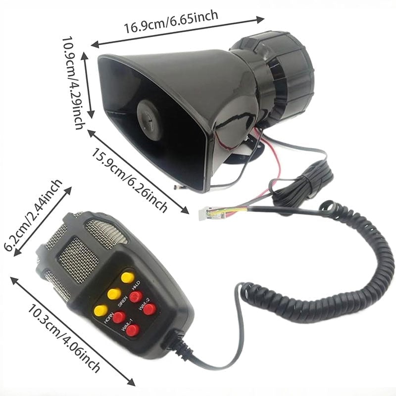 7 Tone Sound Mic PA Speaker Car Horn