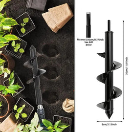 Spiral Rod Earth Drill Bits 2 Counts/set