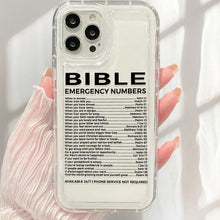 Load image into Gallery viewer, Bible Number Pattern Clear Phone Case
