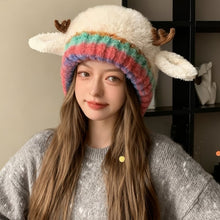 Load image into Gallery viewer, Cute Christmas Antler Beanie Hat