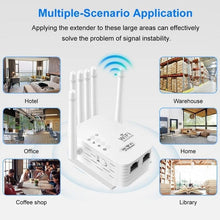 Load image into Gallery viewer, Upgraded 6-Antenna WiFi Extender 1200Mbps