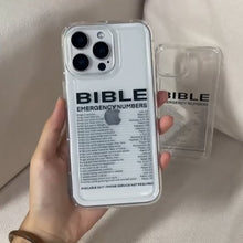 Load image into Gallery viewer, Bible Number Pattern Clear Phone Case