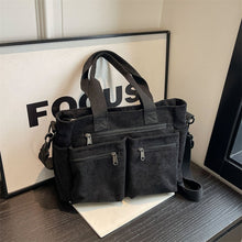 Load image into Gallery viewer, Solid Color Corduroy Tote Bag