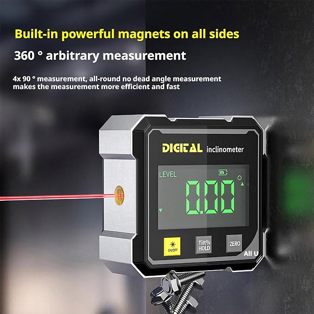 Sakerplus® Digital Laser Angle Finder Protractor Tool