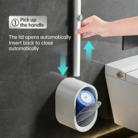 Disposable toilet brush with refills