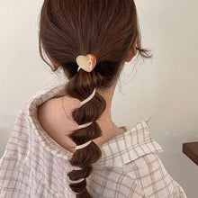 Load image into Gallery viewer, 4 PCS - Heart Shaped Straight Telephone Cord Ponytail Holder