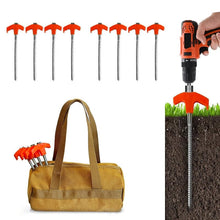 Load image into Gallery viewer, 8" Screw in Tent Stakes - Ground Anchors Screw in