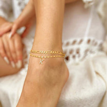 Load image into Gallery viewer, A-Z Letter Layered Ankle Bracelets for Women