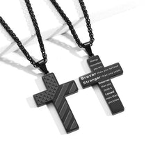 Load image into Gallery viewer, American Flag Cross Pendant Necklace