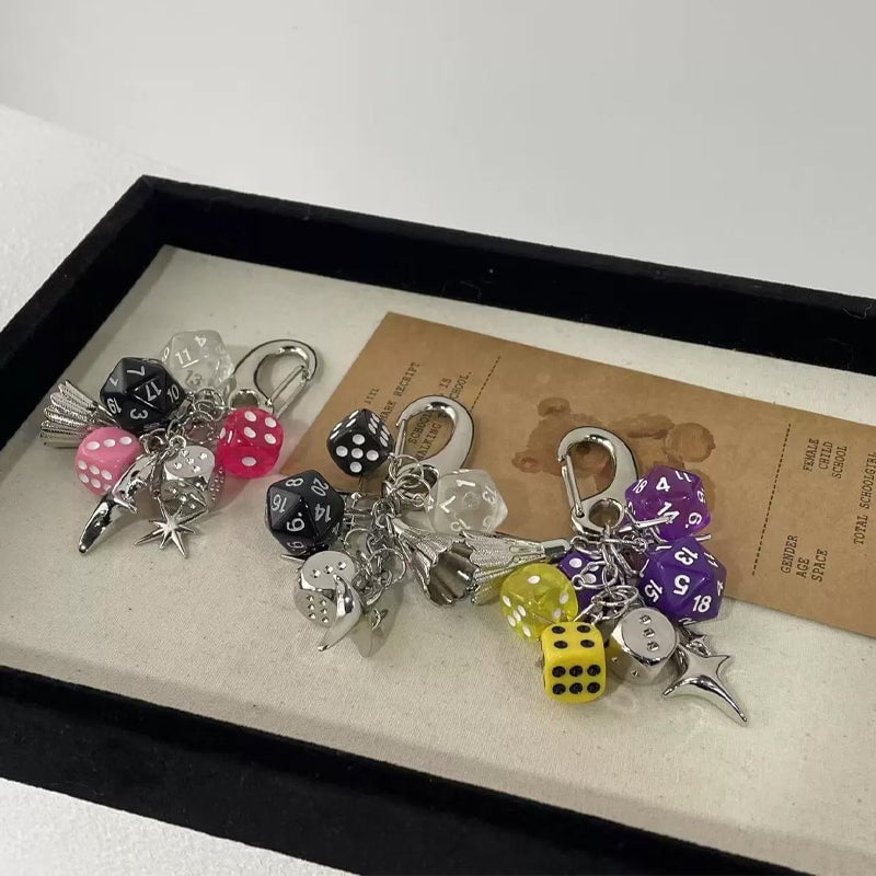 Creative dice keychain