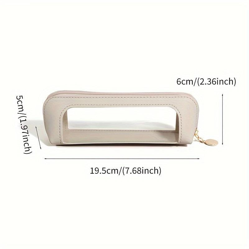 Portable Transparent Window Storage Bag (Yellow + Pink + Off White)