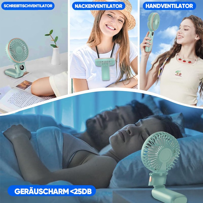 Portable fan with digital display