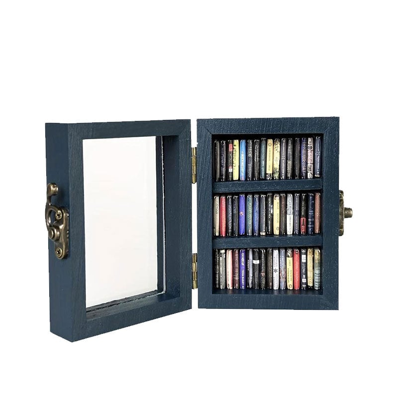 Mini Wooden Book Storage Box
