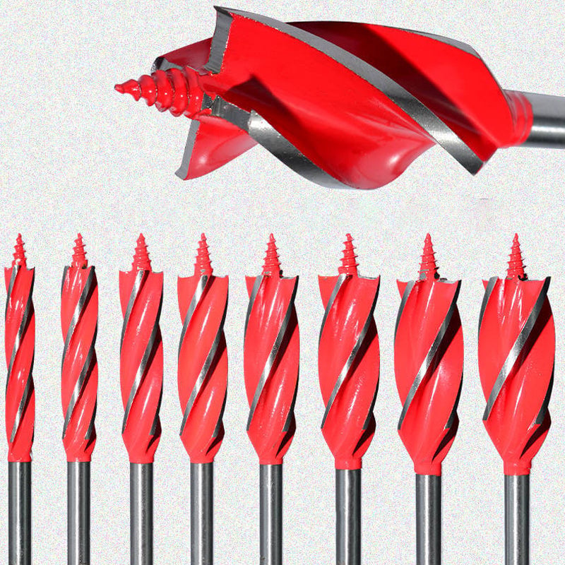 Extended woodworking four-edge drill