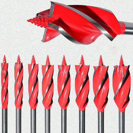 Extended woodworking four-edge drill