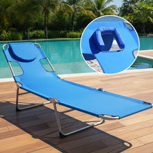 Load image into Gallery viewer, Portable Folding Beach Lounge Chair with Backpack Straps