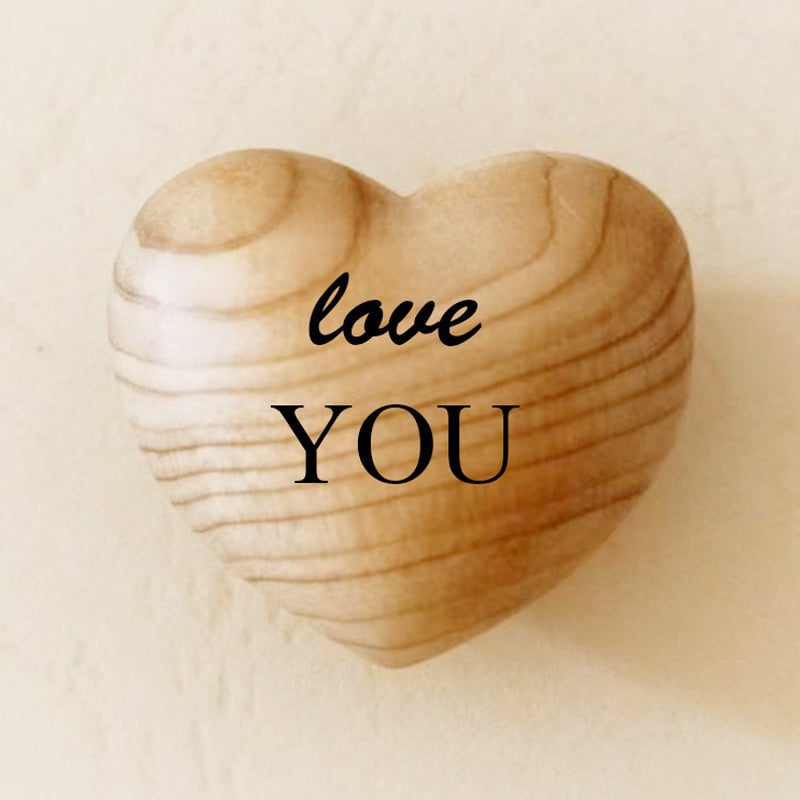 Pocket Hug Wooden Heart Token