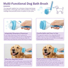 Load image into Gallery viewer, New 2 in 1 Pet Bath and Grooming Brush