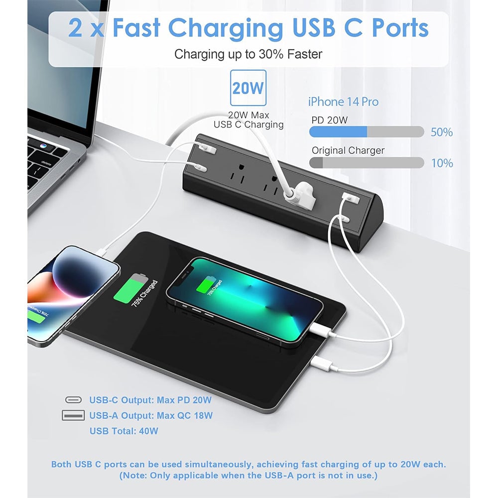 Desk Clamp Power Strip