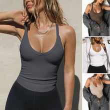 Load image into Gallery viewer, Women's Solid Backless Racerback Tank Top