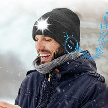 Load image into Gallery viewer, Bluetooth Beanie with LED Light &amp; Removable Speakers