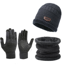 Load image into Gallery viewer, Men's and Women's Unisex Hat Neck Scarf Gloves 3 Piece Set