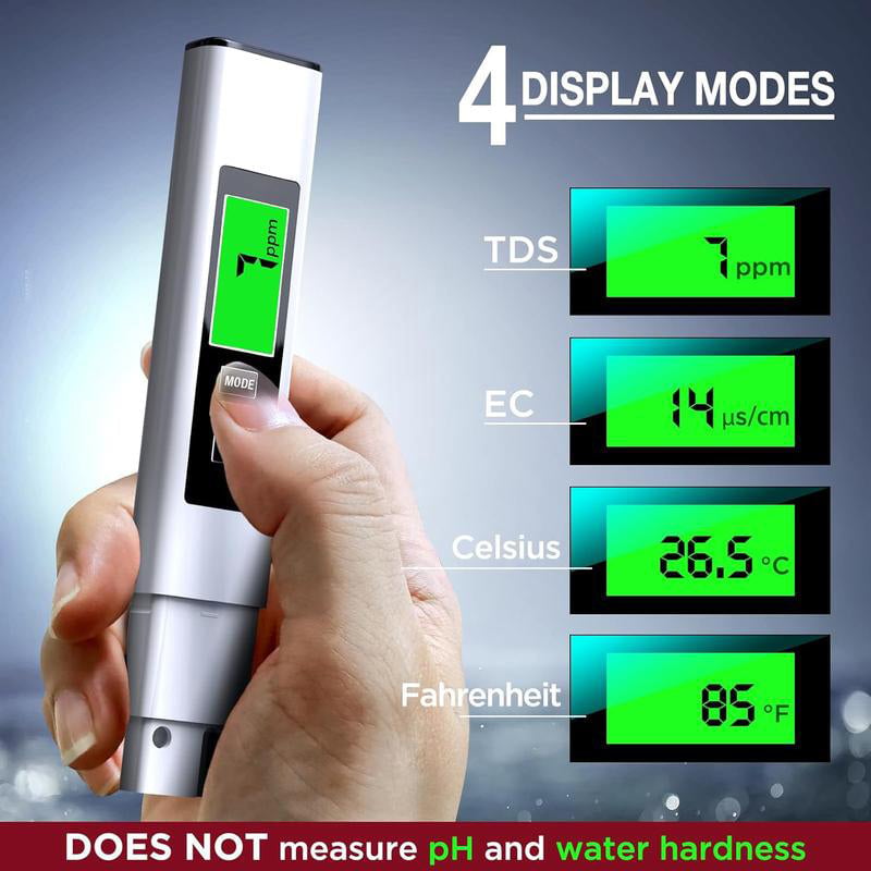 【Extra 15% OFF】New 4 in 1 Tds Meter Digital Water Tester