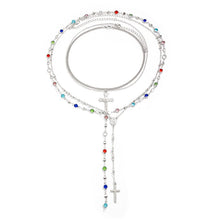 Load image into Gallery viewer, Vintage 4 Piece Set Metal Cross Y-style Long Necklace