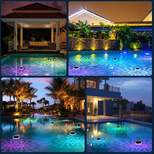 Load image into Gallery viewer, 2 PCS - Timer Function Solar-Powered Pool Light with 3 Brightness Levels &amp; 9 Colors