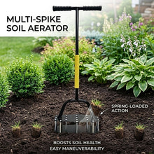 Load image into Gallery viewer, Manual Spring-Loaded Lawn Aerator &amp; Tiller