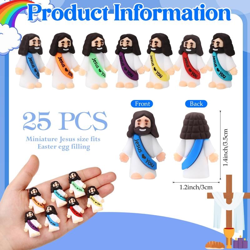 【Extra 10% Off】Mini Jesus Figurines With Jesus love You Slogan