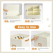 Load image into Gallery viewer, Collapsible Shoe Organizer Box with Transparent Cover