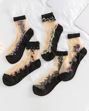 Load image into Gallery viewer, Vibrant Floral Patterned Glass Socks