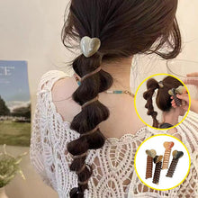 Load image into Gallery viewer, 4 PCS - Heart Shaped Straight Telephone Cord Ponytail Holder